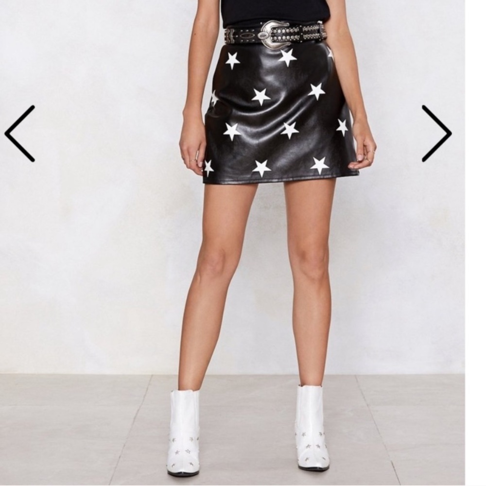 Nasty Gal Vegan Leather mini skirt NWOT